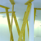 Intersection avec le modele - 2010 - lumber (spruce) - 840 x 880 x 340 cm - GalerieAcdc Bordeaux Marlène Bréard