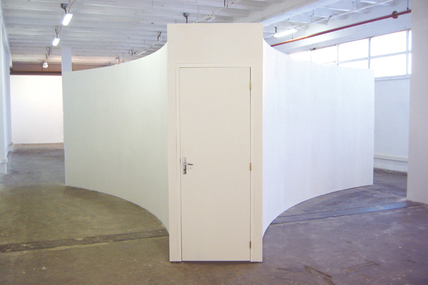 Pinball Cyclo - 2006 - plywood, acrylic, doors - 250 x 582 x 98 cm - exhibition Anthony Duch&ecirc;ne - Pierre Labat - Ast&eacute;rides - Friche la Belle de mai - Marseille - curated by Guillemette Naessens, Nadine Maurice, Doroth&eacute;e Wagner - text Flatland by Karen Tanguy here
